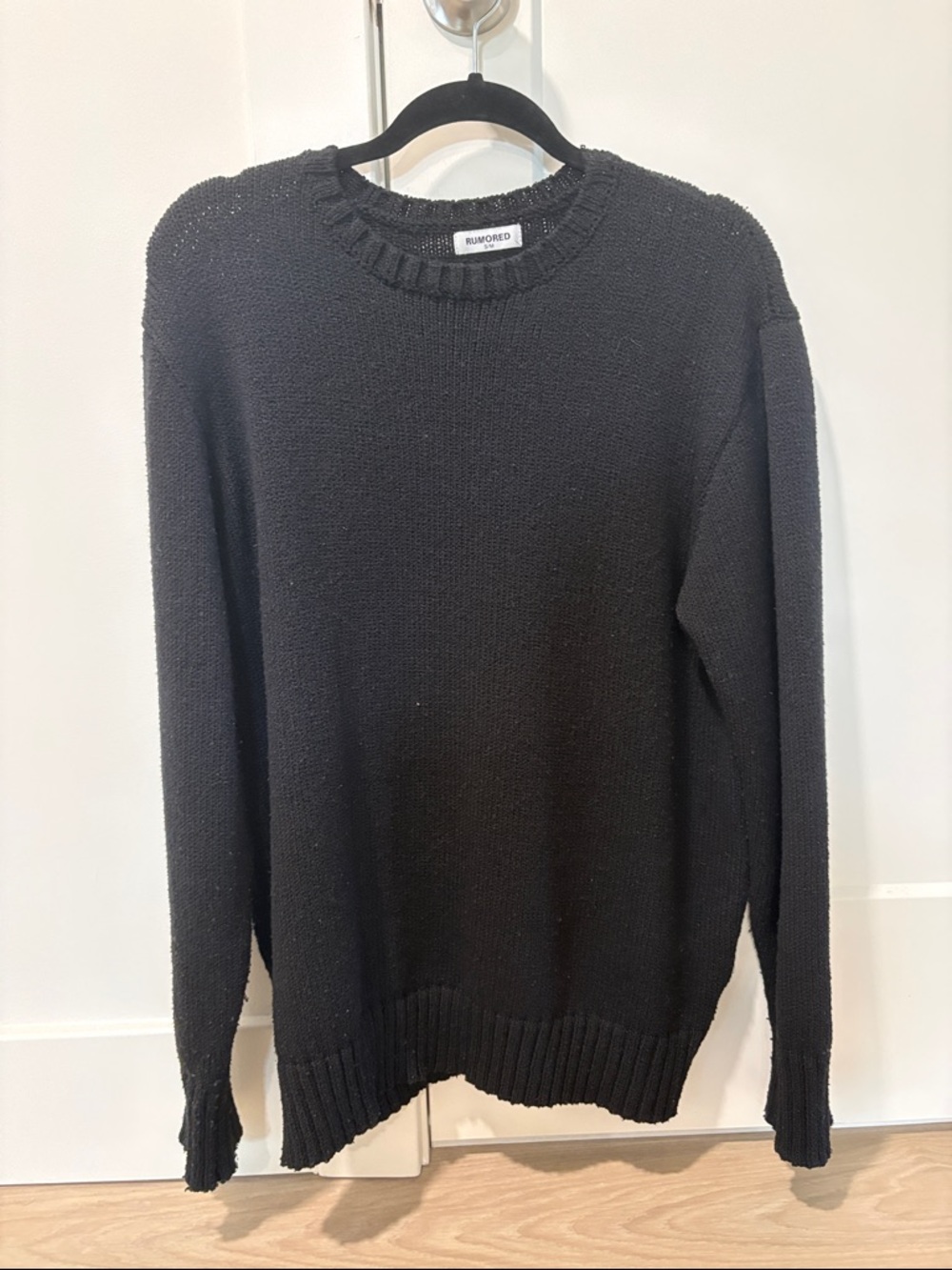 Rumored Black oversized crewneck Sweater
